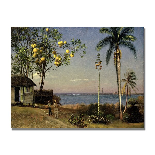 Trademark Fine Art Albert Biersdant 'Tropical Scene' Canvas Art